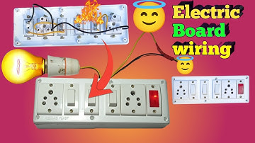 3 switch 2 socket 1 indicator 1 holder connection | How To Electric Board wiring