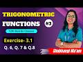 Trigonometric Functions Mathematics-1 Maharashtra 12th Boards Class_3