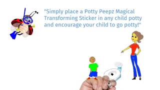 Magical Potty Training Stickers that transform when comes in contact with pee.