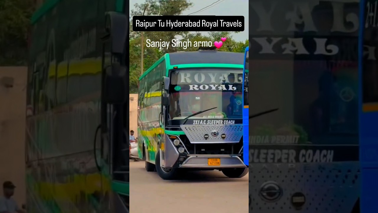 Royal Travels Raipur to Hyderabad Bus Journey Vlog. Raipur Se Hyderabad Ki Royal Travels AC Sleepe