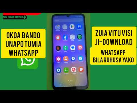 JINSI YA KUZUIA VITU VISI JI DOWNLOAD WHATSAPP Bila Ruhusa Yako Picha Video Audio