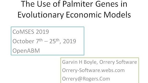 191007 CoMSES 2019   Palmiter Genes