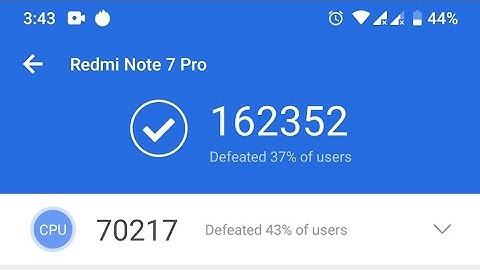 Redmi Note 7 Pro Antutu benchmark score after Pixel experience rom