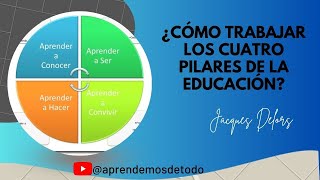 ¿CÓMO TRABAJAR LOS CUATRO PILARES DE LA EDUCACIÓN? de Jacques Delors - PILLARS OF EDUCATION Delors