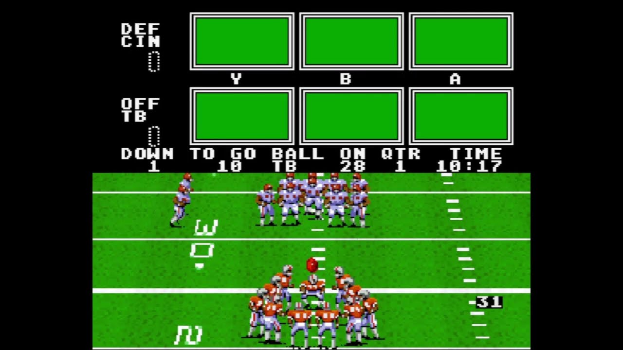 John Madden Football (SNES) - Simulation Tournament (Tampa Bay vs Cincinnati)