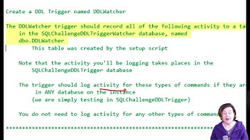 SQLChallenge: DDL Triggers - Challenge
