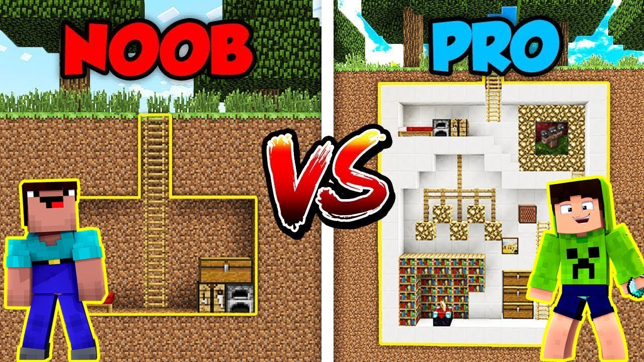 NOOB vs. PRO: CASA DE DIAMANTE vs CASA DE TERRA ( HOUSE in 