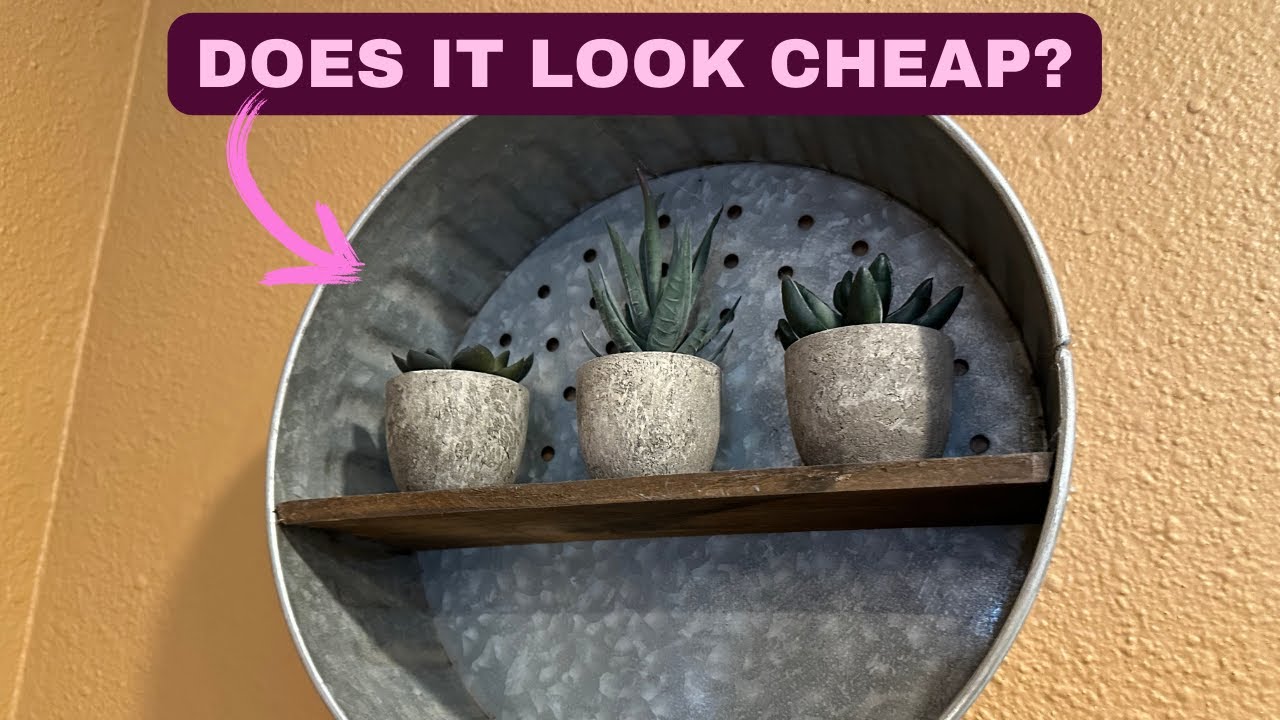 Primitives by Kathy Distressed Wall Shelf, 12.5 in Diameter, Metal and Wood Review