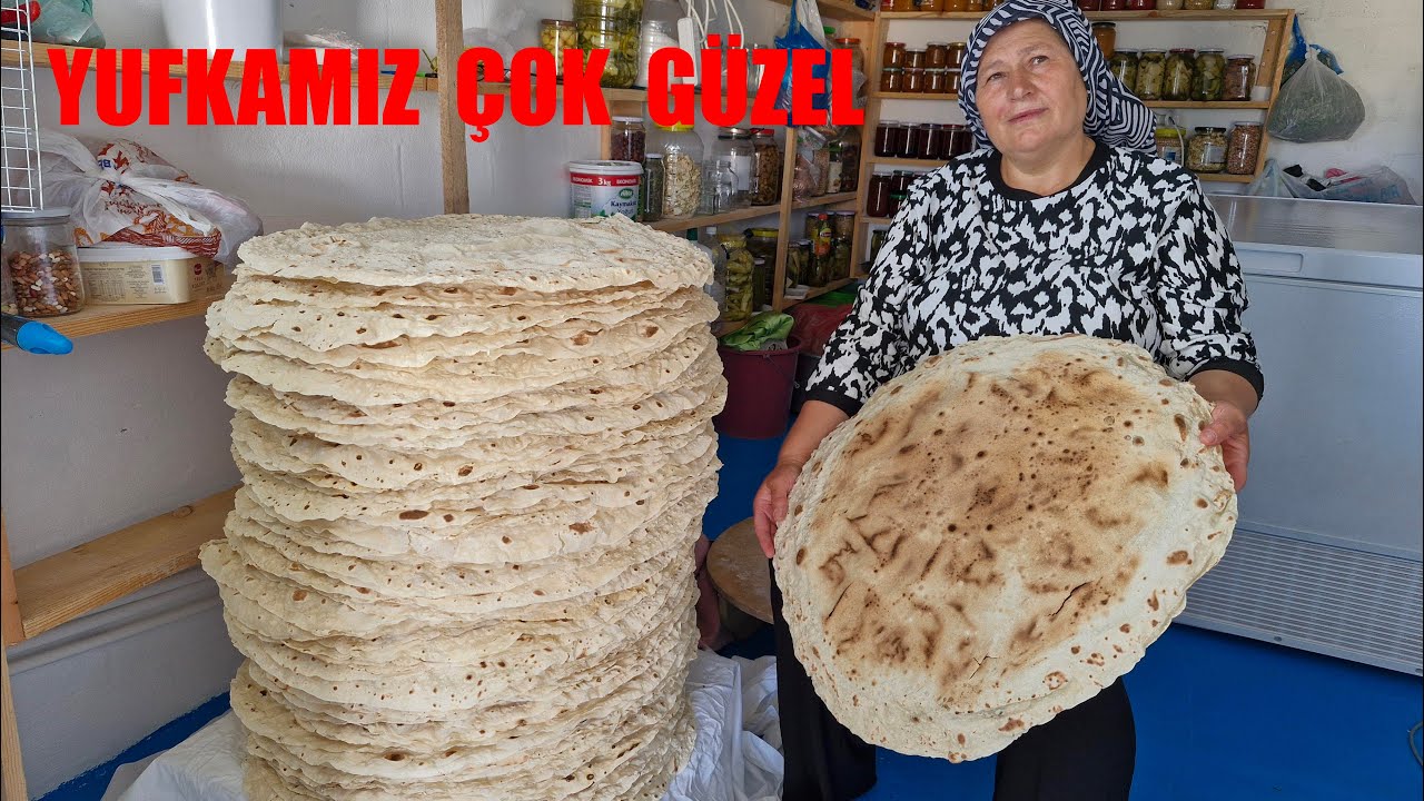 YUFKA EKMEĞİMİZ ÇOK GÜZEL OLDU VE DEPOMUZA GÜZELCE YERLEŞTİRDİK