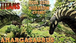 Path of Titans | AMARGASAURUS Mega Herd Migration! (REALISM EVENT!)