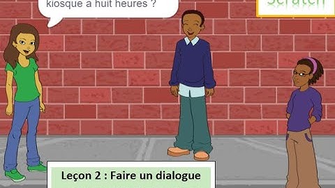 Comment faire un dialogue dans scratch (Ecrit et Orale)