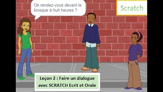 Comment faire un dialogue dans scratch (Ecrit et Orale) screenshot 1