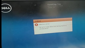 Dell power edge T330 Memory error An memory error was detected during the memory initialization Fixe