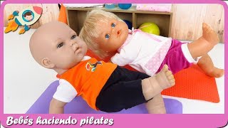 Bebé Lucía y muñeca Nenuco en clase de pilates de muñecas Nenucos Mundo Juguetes español YouTube