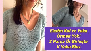 3 Yumakla Pratik V Yaka Bluz