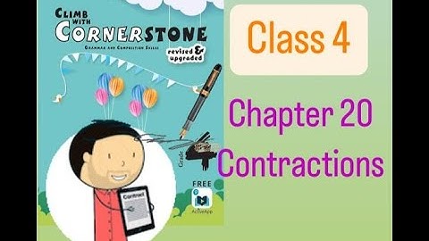 Climb with cornerstone 4|Contractions| Gr class4 chapter 20#cornerstone#grammar#contractions#گرامر