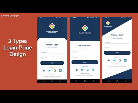 login UI Design in xamarin