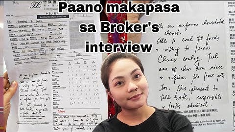 PAANO MAKAPASA AT MAG INTERVIEW ANG MGA BROKERS NG DOMESTIC HELPER SA HONGKONG|ALEAH GEN