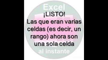 #Convertir varias #celdas de #Excel en una sola o #combinar celdas es muy útil  #Aprende Excel ahora