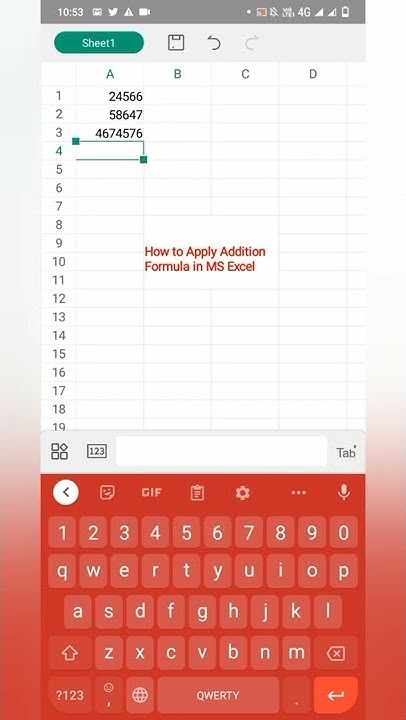 How to apply addition Formula in MS Excel | Excel skills | #msexcel # ...