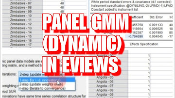 Panel Generalized Method of Moment (GMM) in Eviews (Dynamic)
