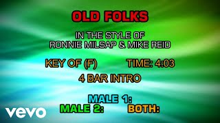 Video thumbnail of "Ronnie Milsap - Old Folks (Karaoke)"