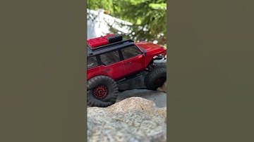 Scx24 bronco tire squish! These tires flex like CRAZY. #shorts #shortsvideo #scx24 #rc #rccrawler