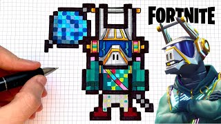 HOW TO DRAW LLAMA DJ SKIN PIXEL ART FORTNITE