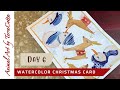 Watercolor Christmas Cards [Day 6 of 12] | gingerbread snowmen