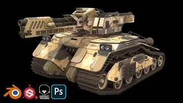 Tank Concept - 3 - Desert Camouflage - 3d Model Turntable
