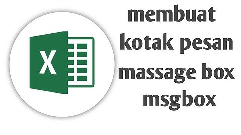 cara membuat kotak pesan, message box (msgbox) di ms excel