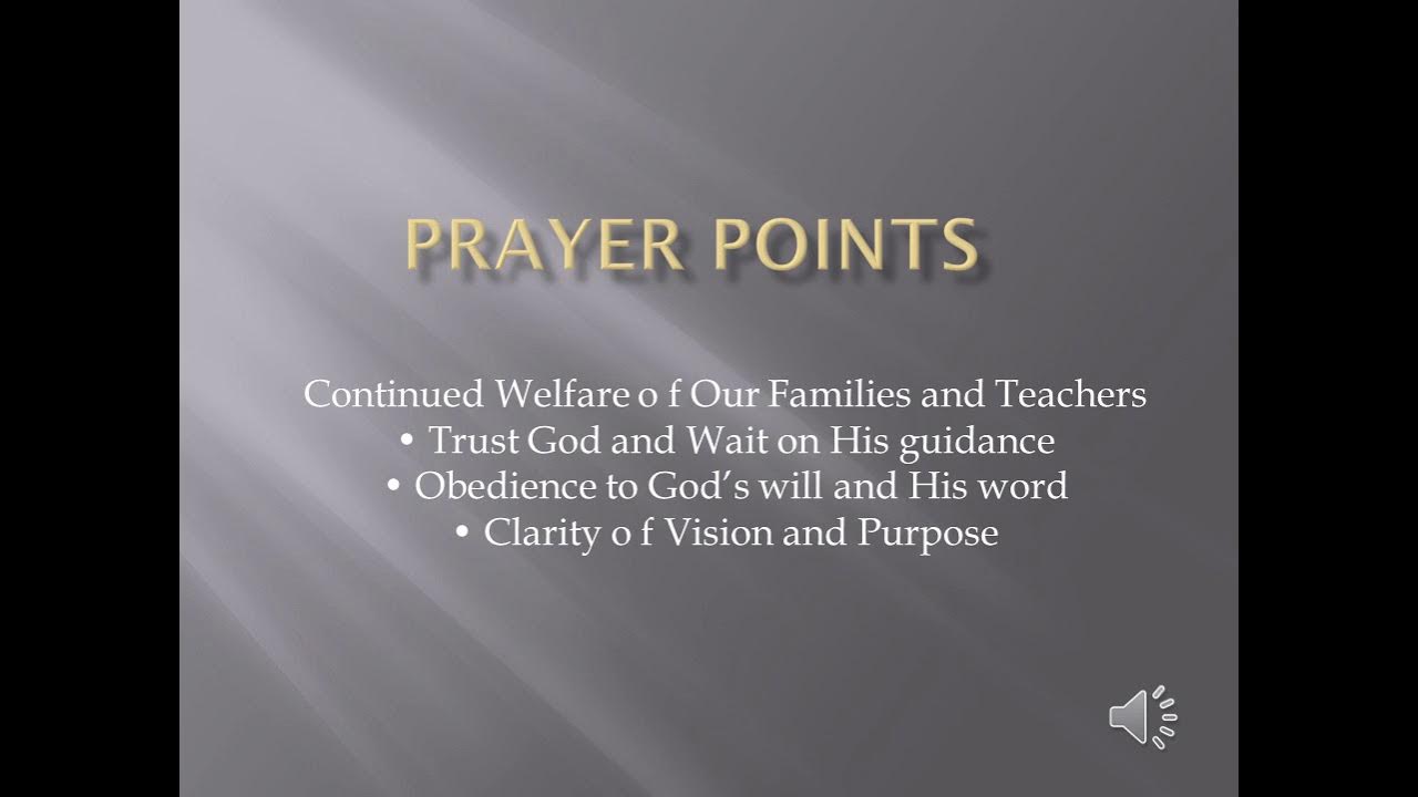 Prayer Points March 12 YouTube