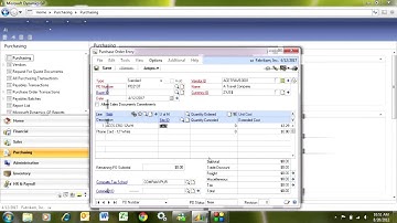 Purchase Orders in Dynamics GP