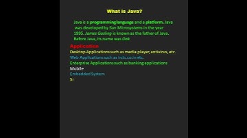Java Tutorial!! What is Java!!Application!!History of Java video #shorts #java #status