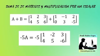Suma de matrices y multiplicación por un escalar