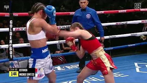 Seniesa Super Bad Estrada knocks out  Maria Micheo Santizo twice.