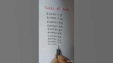 Table of 8oo #table trick of 800 #multiplication #tables #shorts #short
