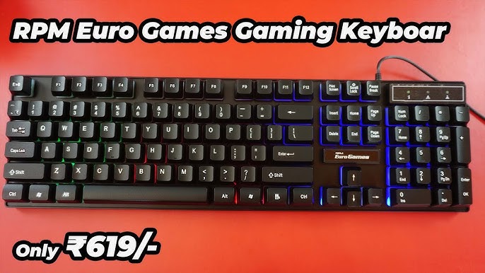 RPM Euro Games Gaming Keyboard and Mouse Combo Wired, Keyboard - RGB  Backlit, 104 Keys, Mouse - Upto 3200 DPI