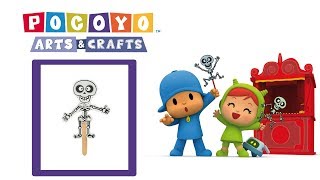 Pocoyo In English Arts & Crafts - Skeleton Puppet Halloween Videos And Cartoons For Kids