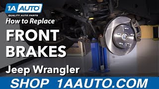 How to Replace Front Brakes 07-16 Jeep Wrangler - YouTube