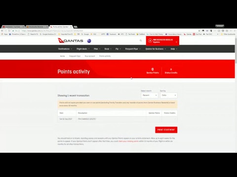 Qantas Frequent Flyer Account Settings