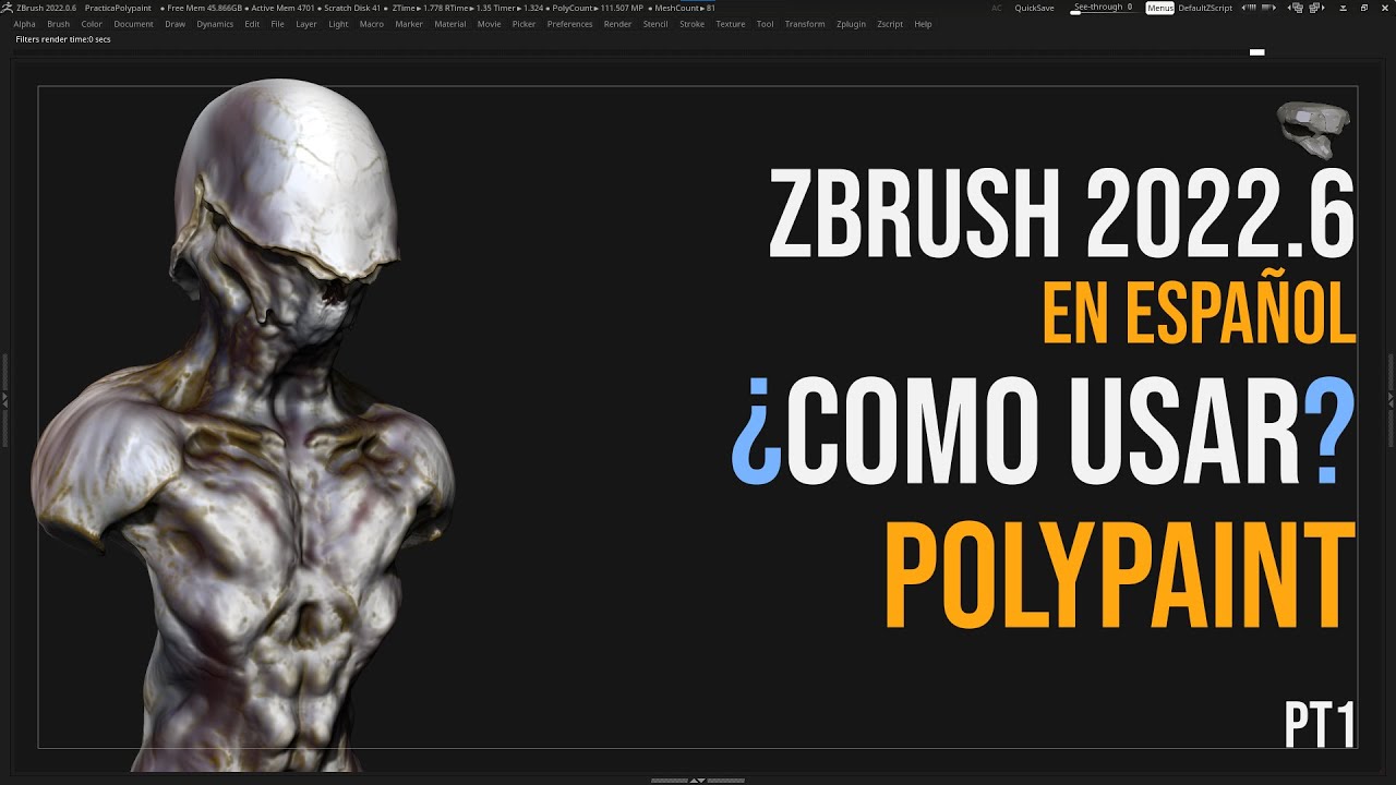 polipaint in zbrush tutorial en español