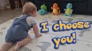 Baby Chooses His Starter Pokemon