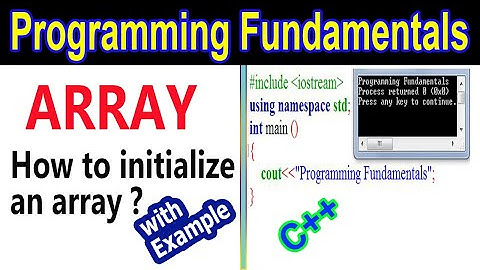 Array Initialization || Use of For Loop with Array