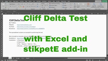 Excel - Cliff Delta Test with stikpetE