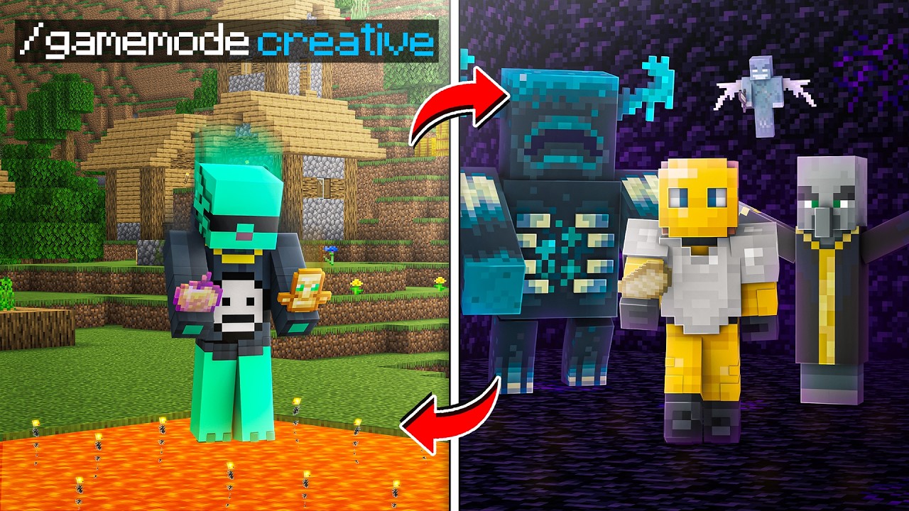 Minecraft Death Swap But I Secretly Use Creative Mode