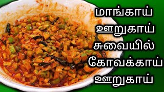 மாங்காய் சீசன் இல்லாத போதும் மாங்காய் ஊறுகாய் சுவையில் ஒரு ஊறுகாய்/instant kovakkai pickle (eng sub)