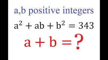 Cool Tricks! | Solving the Challenging Diophantine Equation a^2+ab+b^2=343 | Math Olympiad