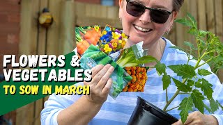 Flower seeds and vegetable seeds to sow in March