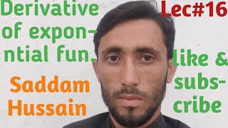 Lec#16 Derivatives of exponential function